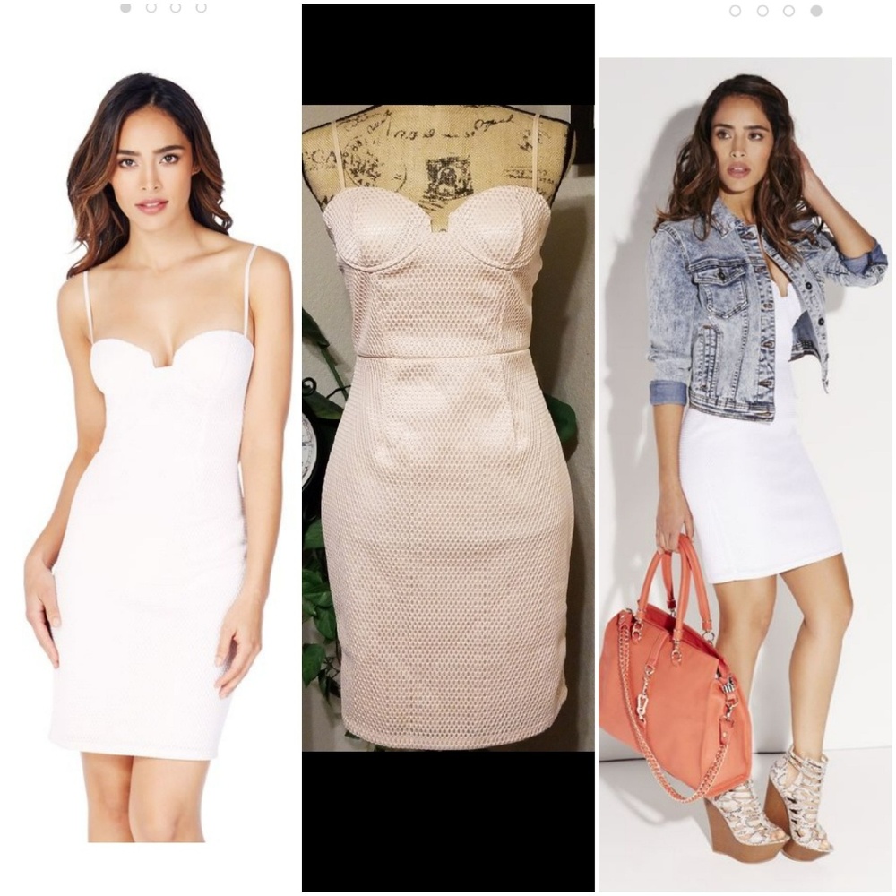 JUSTFAB EYELET BODYCON DRESS